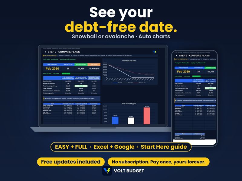 Volt Budget Debt Payoff Planner preview
